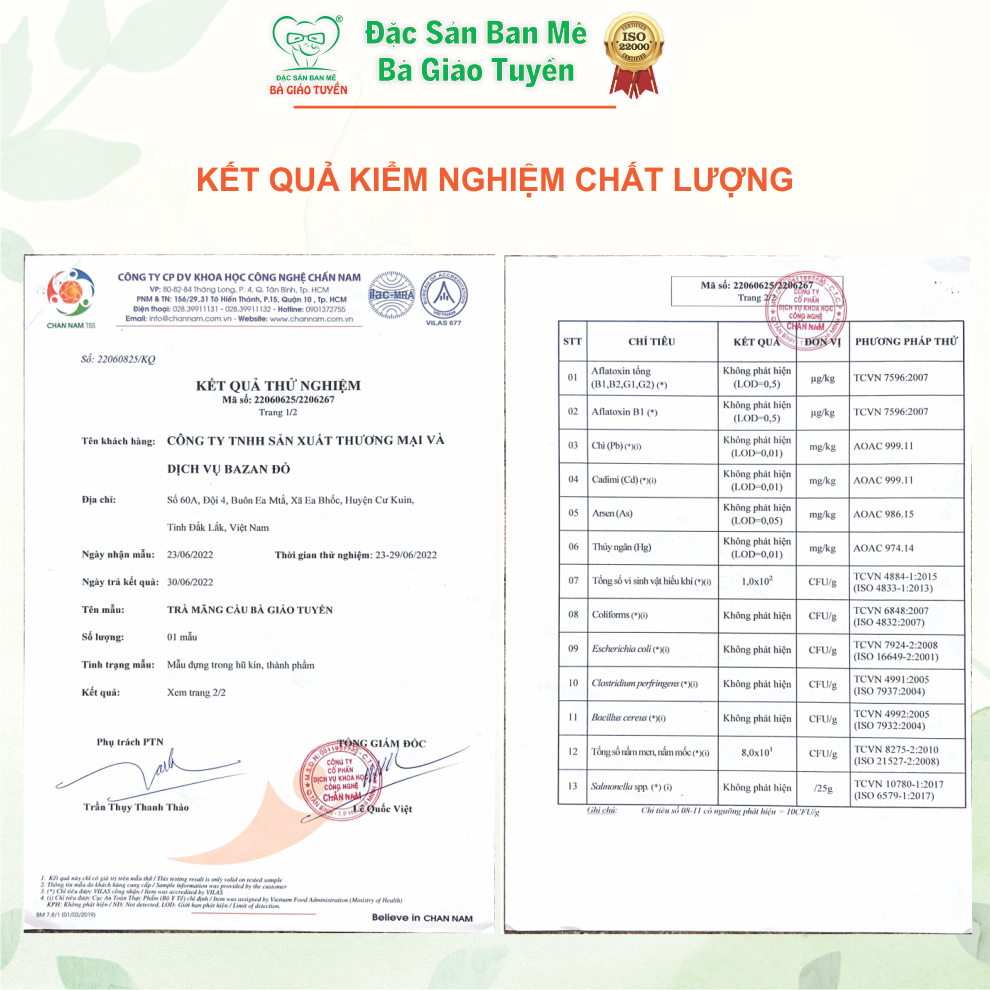TRÀ MẴNG CẦU BÀ GIÁO TUYỀN. Thức uống thanh mát, đẹp da, chống ôxi hoá. Hộp 100 gram