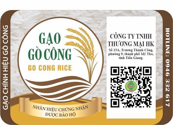 Gạo VD 20 lúa tôm Đặc sản Gò Công Nhãn hiệu Chú Kẹo hộp 2 ký