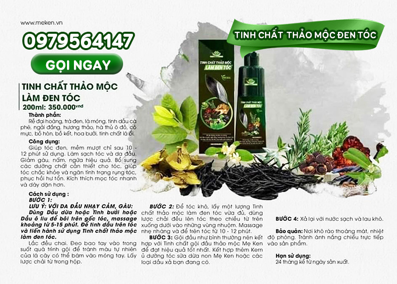 TINH CHẤT THẢO MỘC LÀM ĐEN TÓC 
