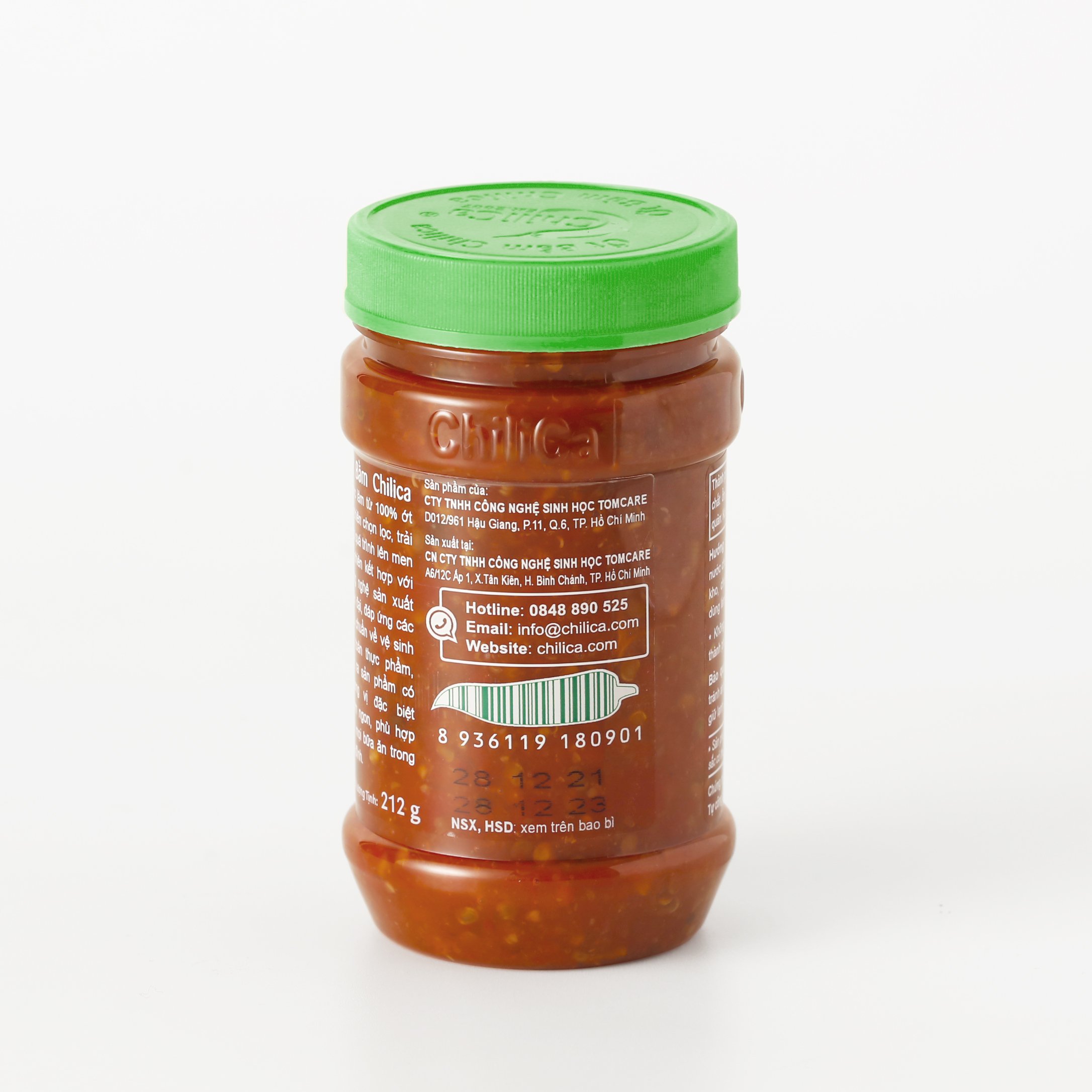 Ớt bằm Chilica 212g - Ớt bằm lên men tự nhiên, không phẩm màu, không chất tạo cay