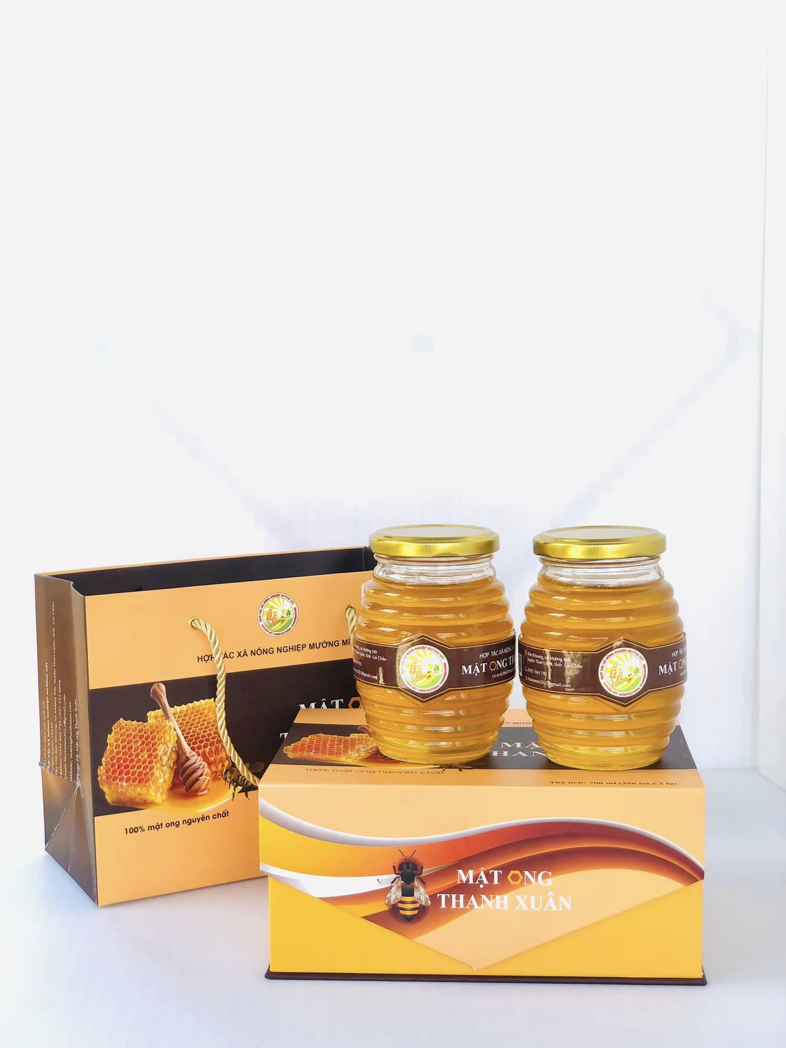 Mật ong Thanh Xuân - Hộp 2 lọ 700 ml